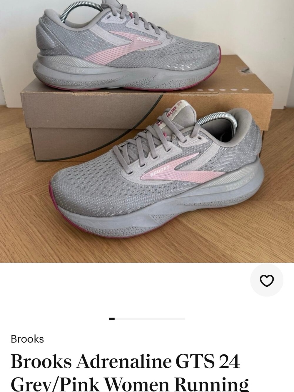 Brooks Women’s Adrenaline GTS 24 Grey/Pink Women Running Sneakers
